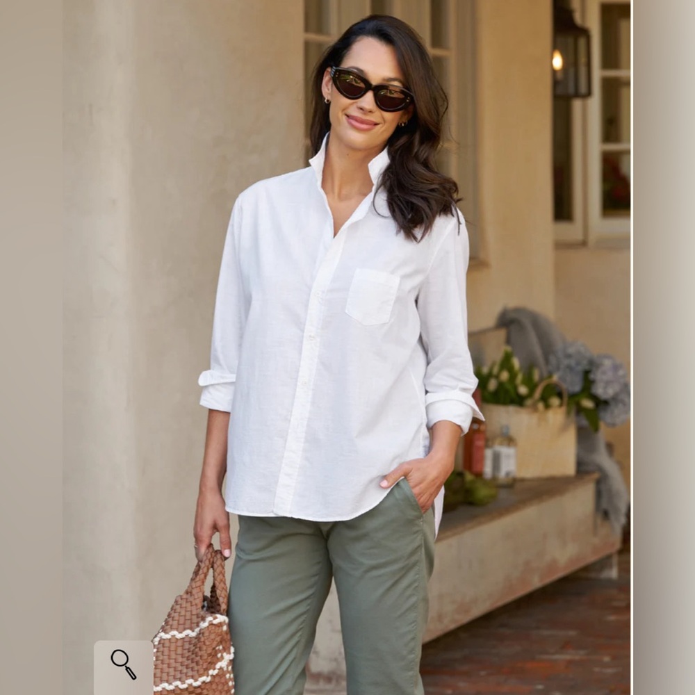 EILEEN Style Relaxed Button-Up Shirt Casual Cotton